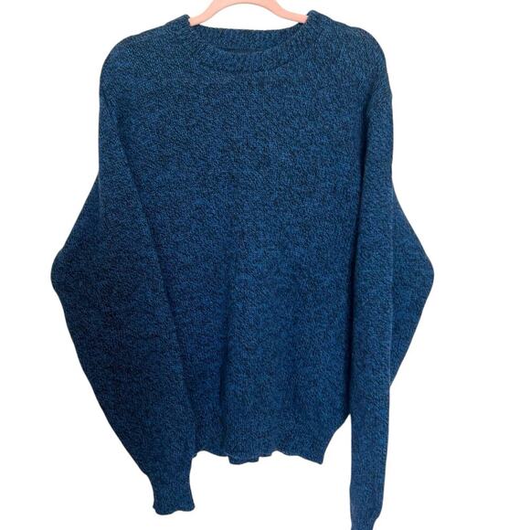 Lands End Men’s Wool Blend Pullover Sweater Blue Size XL - Picture 1 of 8
